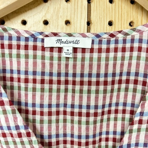 Novel Tie-Front Top in Rainbow Gingham Check - Picture 5 of 5